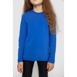 Лонгслів однотонний унісекс, колір синій, 102R1532