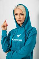 Спортивний костюм жіночий двонитка  -уцінка, колір бірюзовий, 214R1419-007-U-3