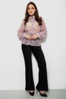 Блуза жіноча з принтом шифонова, колір рожевий, 230R1502