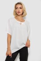 Блузка жіноча однотонна, колір молочний, 244RM207