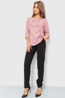Блуза однотонна, колір пудровий, 230R90