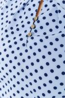 Блуза в горох, колір блакитний, 230R112-8