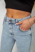 Джинси жіночі однотонні Skinny, колір блакитний, 244R1743S21