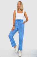 Штани жіночі в смужку, колір блакитний, 244R306