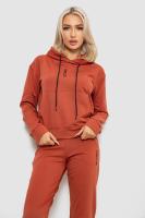 Спортивний костюм жіночий двонитка, колір теракотовий, 214R1419-001
