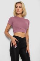 Футболка - топ жіноча в рубчик, колір пудровий, 238R58210