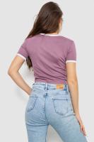 Футболка-топ жіноча з принтом, колір сливовий, 244R504