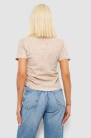 Футболка жіноча з принтом, колір світло-бежевий, 221R3303
