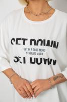 Футболка жіноча з принтом, колір молочний, 244R3012-5