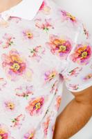 Поло чоловіче з принтом  -уцінка, колір біло-рожевий, 247R306-U