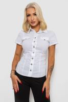 Сорочка жіноча однотонна  -уцінка, колір білий, 230R068-1-U-299