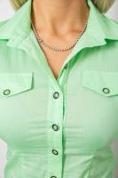 Сорочка жіноча однотонна  -уцінка, колір м'ятний, 230R068-5-U-52