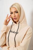 Спортивний костюм жіночий двонитка  уцінка, колір бежевий, 214R1419-006-U-20
